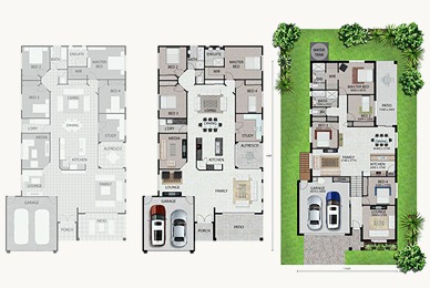2D floor plan layouts
